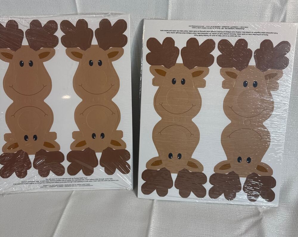 Holiday Reindeer lollipop tootsie pop holders -sealed total 24